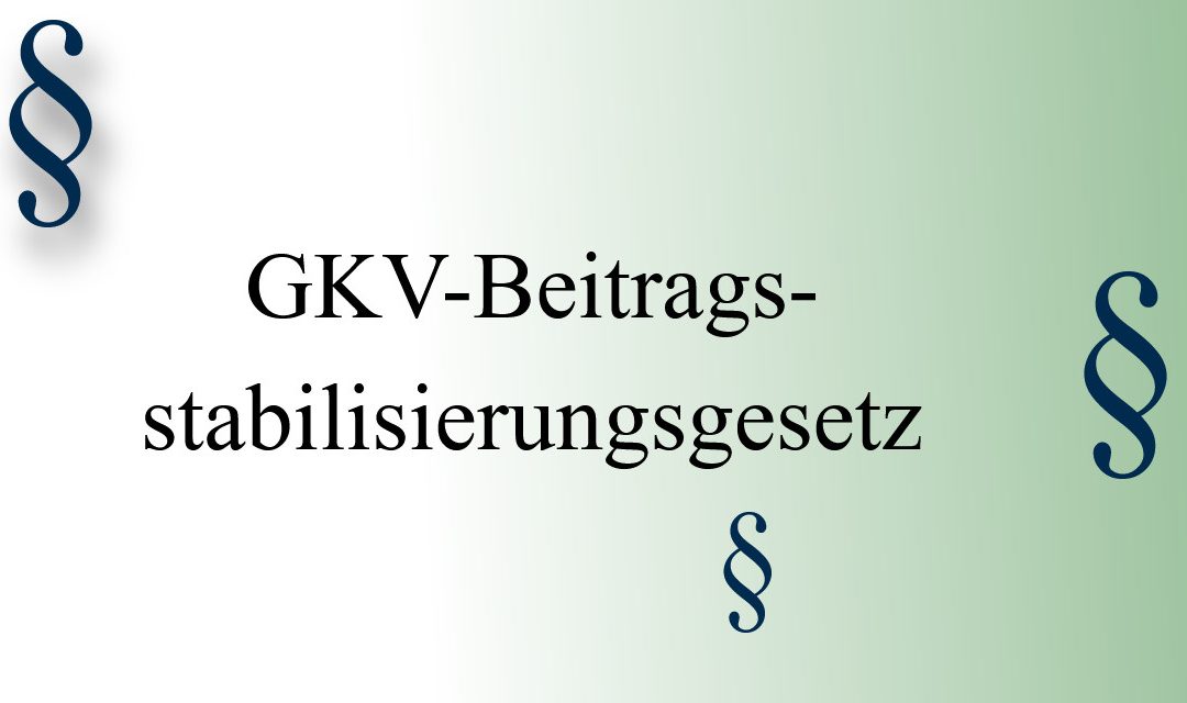 GKV-Beitragsstabilisierungsgesetz